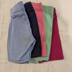 Primary Kids Bike Shorts - Light Blue, Navy, Coral, Mint, Magenta